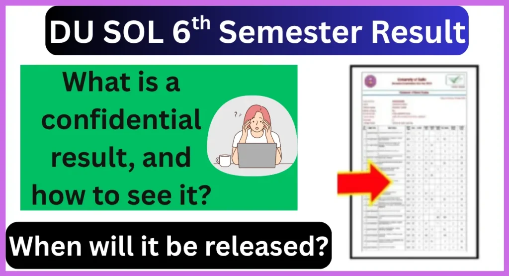 DU SOL 6th Semester Result Update