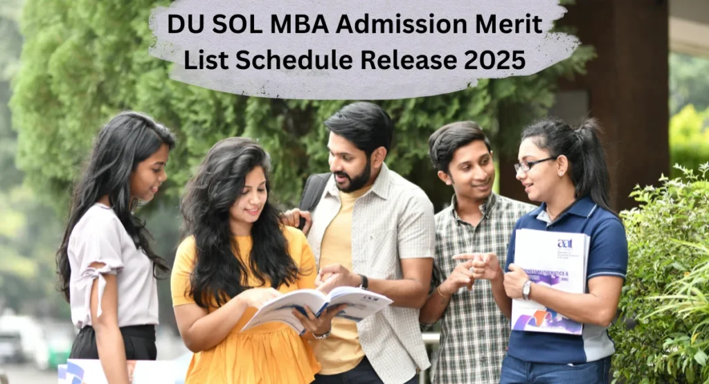 DU SOL MBA Admission Merit List Schedule Release 2025