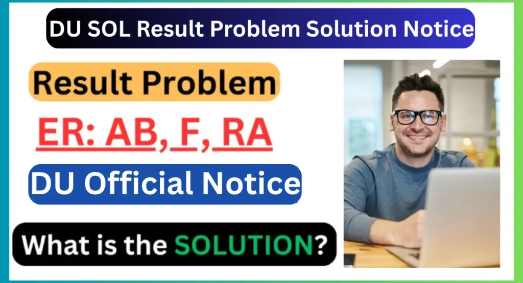 DU SOL Result Problem Solution Notice