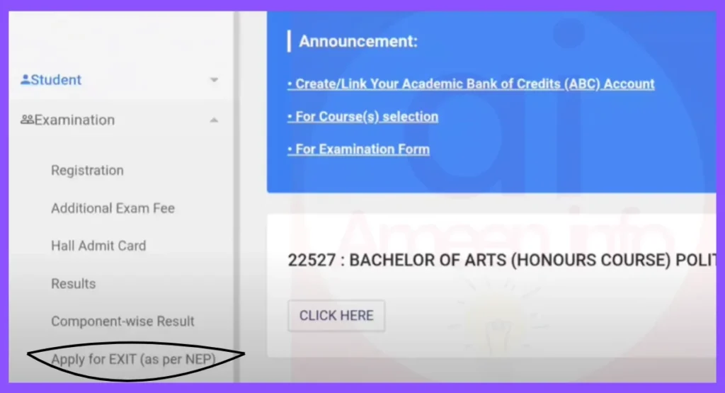 Exit option after 3rd Year